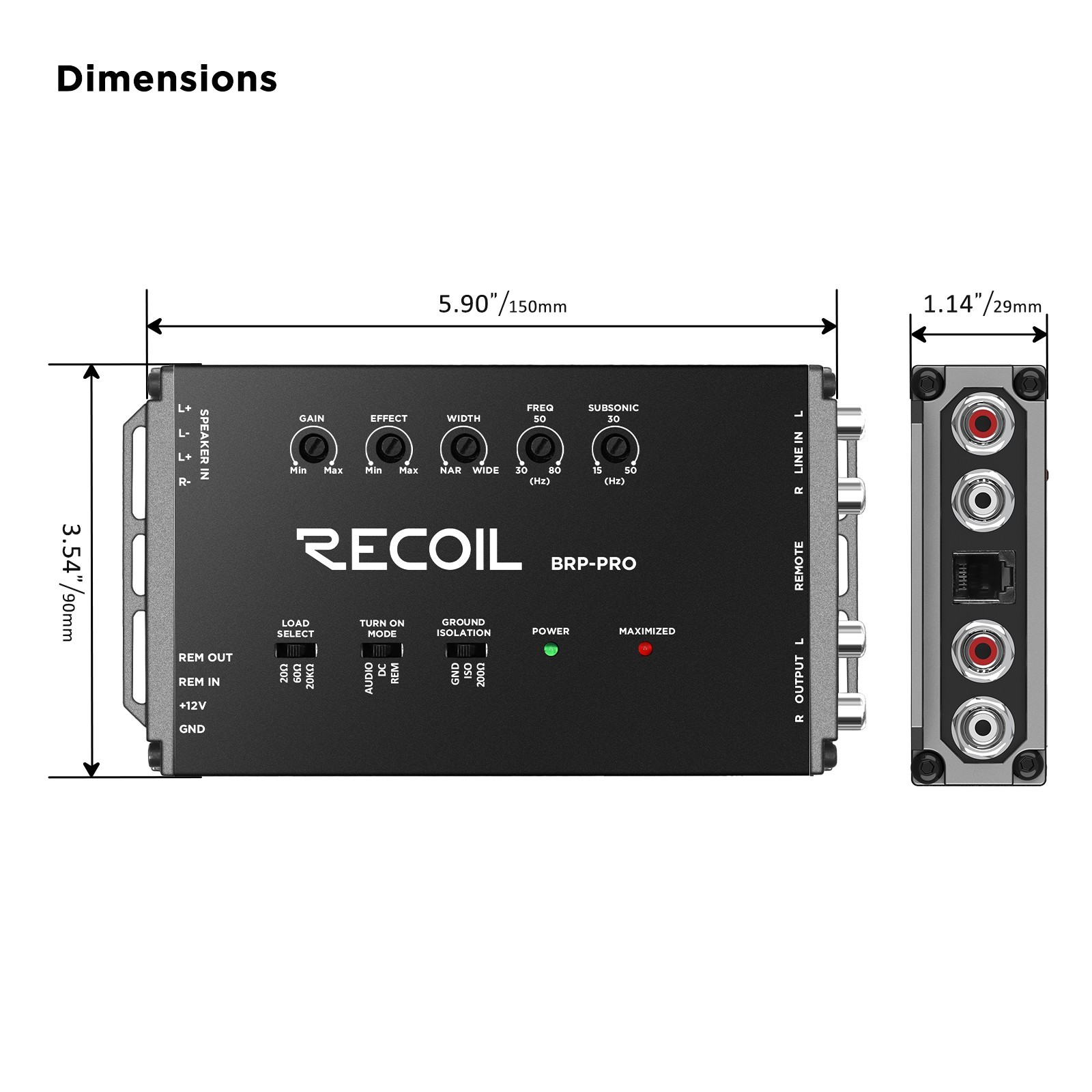 RECOIL BRP-PRO Bass Restoration Processor / LOC with Line Driver