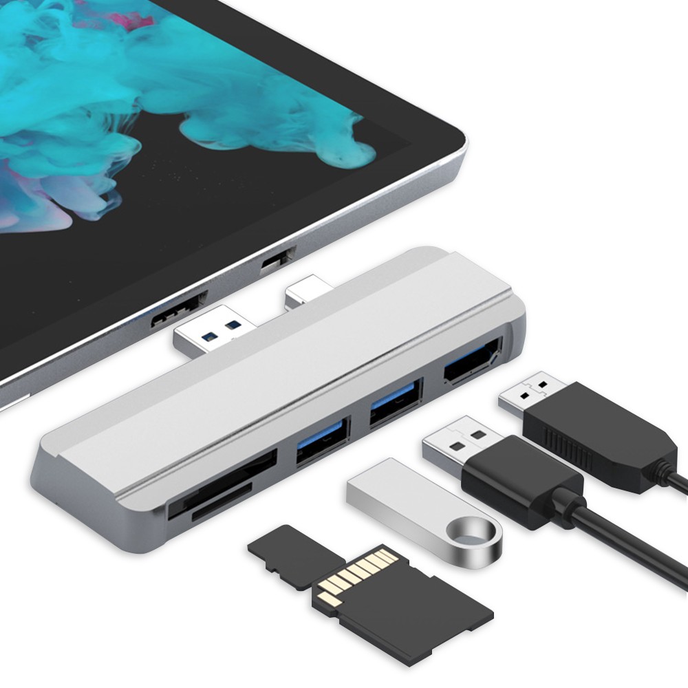 SD/SDHC/SDXC/Micro SD USB HUB Docking Station Adapter For Surface Pro 4/5/6 kq
