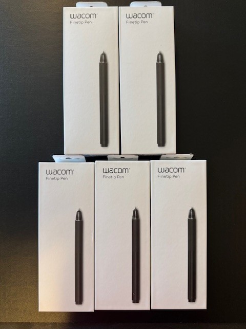 New, Sealed Wacom KP13200D Fine tip Pen with Refills