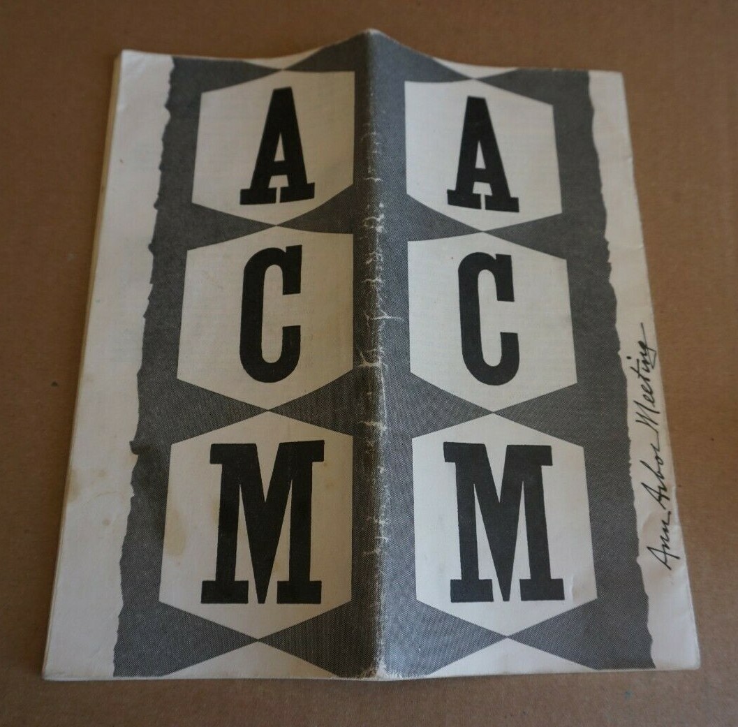 1954 ACM COMPUTER CONFERENCE PROGRAM PAMPHLET ASSOCIATION COMPUTING MACHINERY