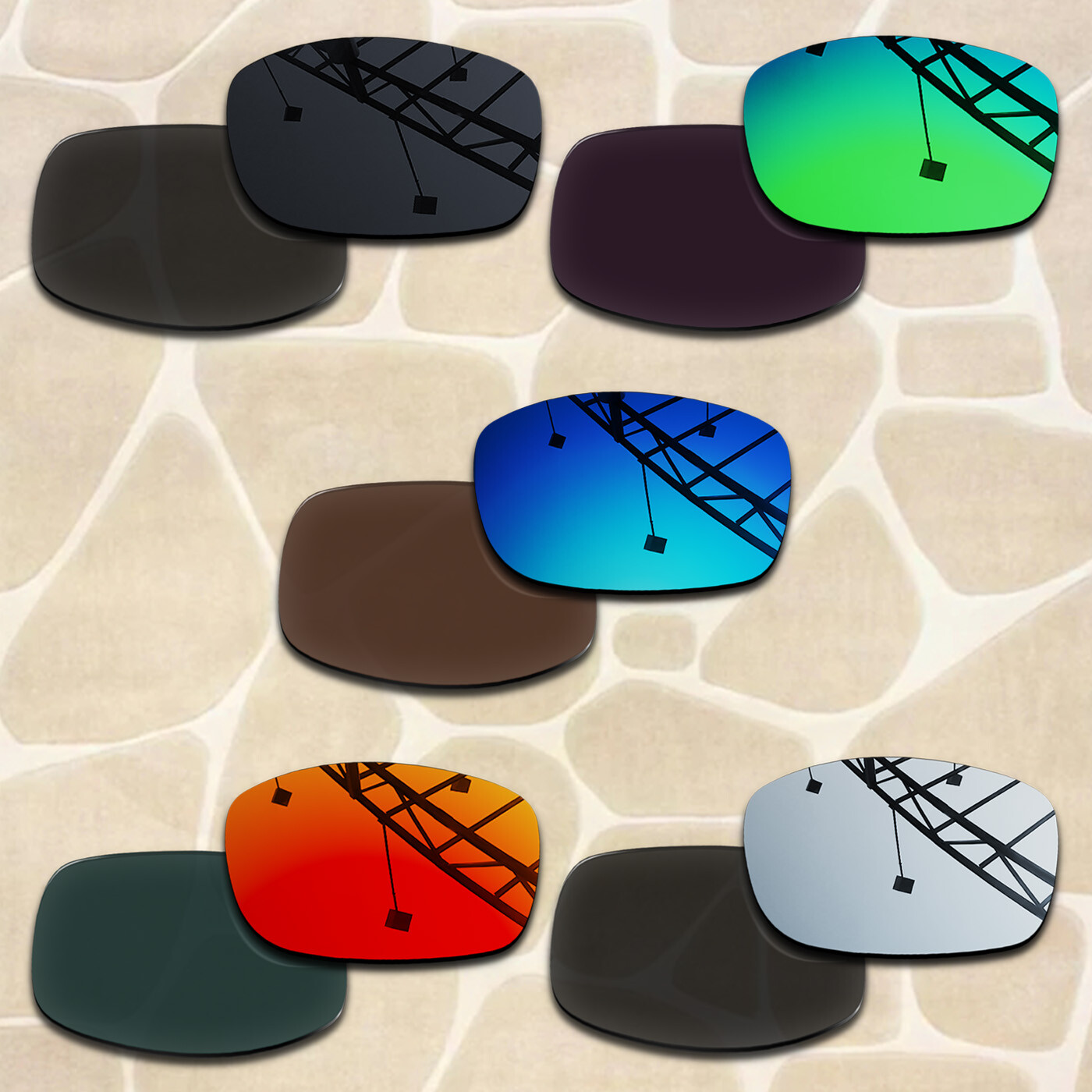 Anti-Scratch Polarized Replacement Lenses for Oakley X Squared OO6011 58mm