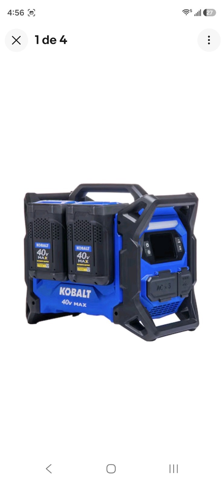 Kobalt 1800W Portable Power Station Power Supply Kit W/BATTERY NEW