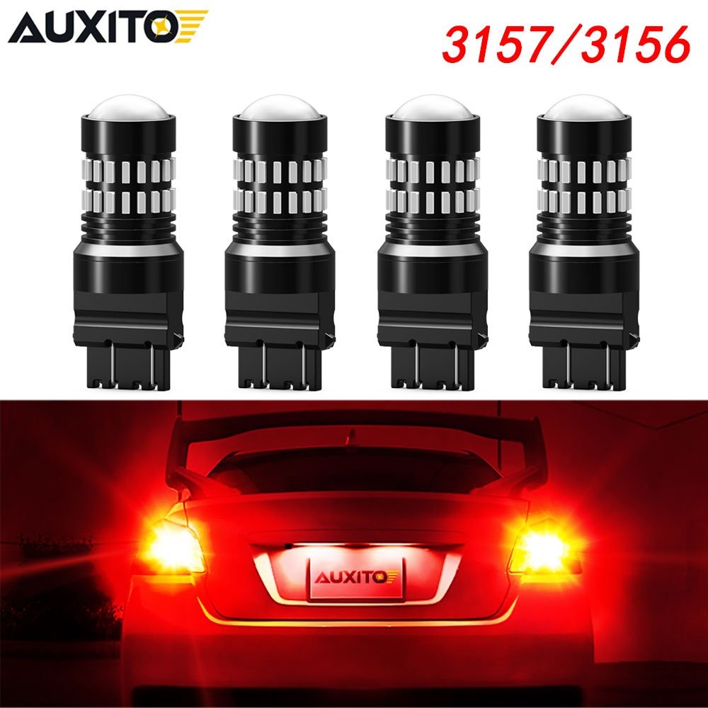 4pc 3157 3057 Red 3156 LED Turn Signal Brake Tail Light Bulbs For Chevy Ford HUS