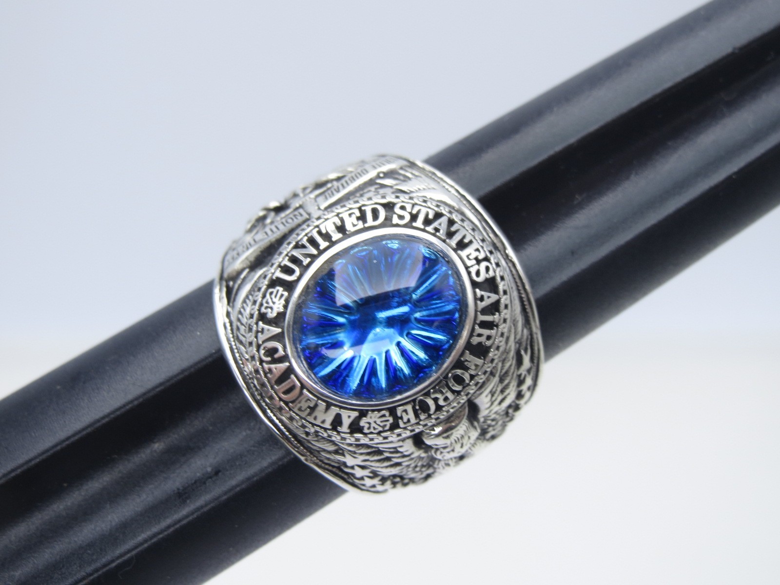 SILVER 925 , RING , USAF RING , US Air Force RING , Military Ring , US size 9.5