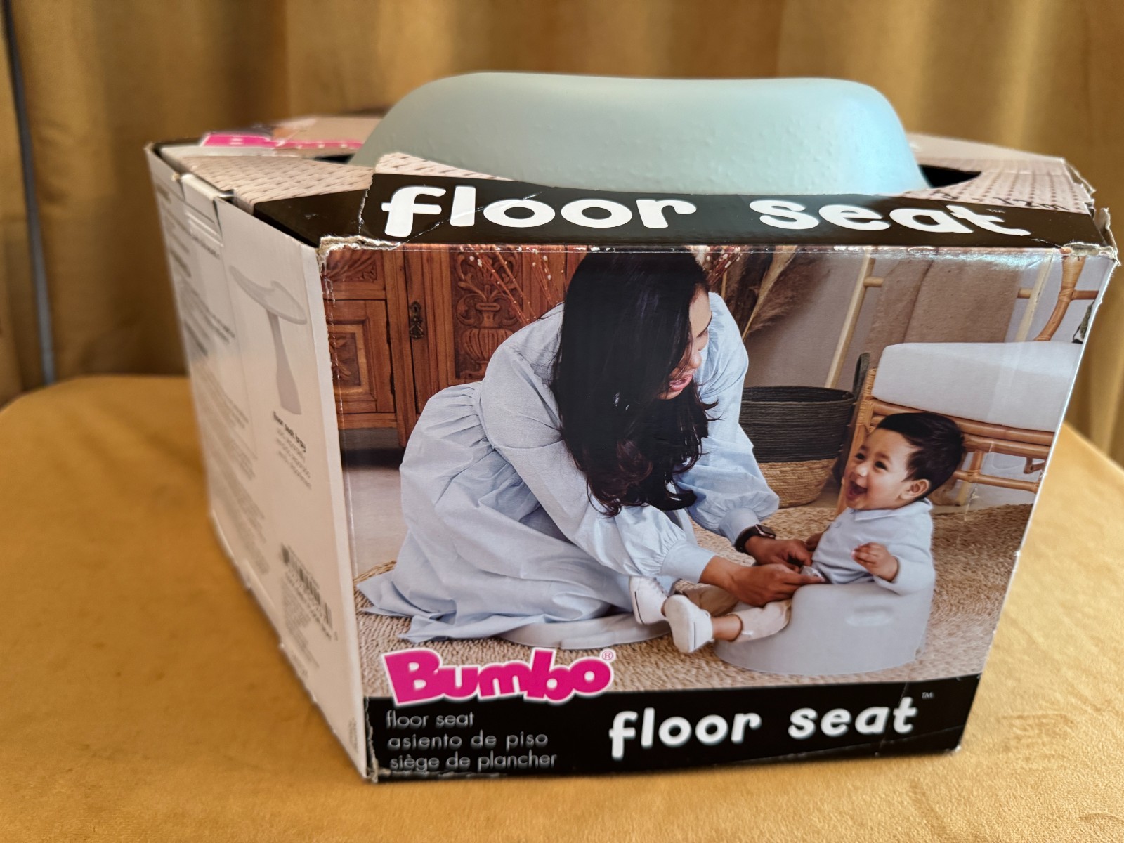 Bumbo Infant Floor Seat Baby Sit Up Chair and Sitting Support Beige