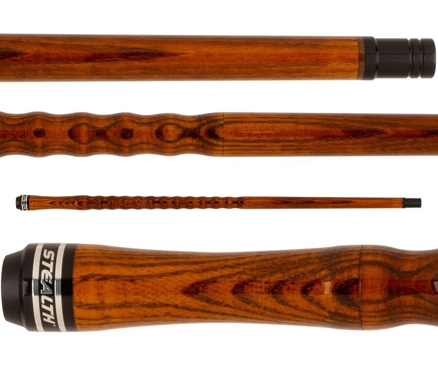 Stealth STH440 Brown Sugar Ashwood Dooley Handle Pool/Billiards Cue Stick - 3pc