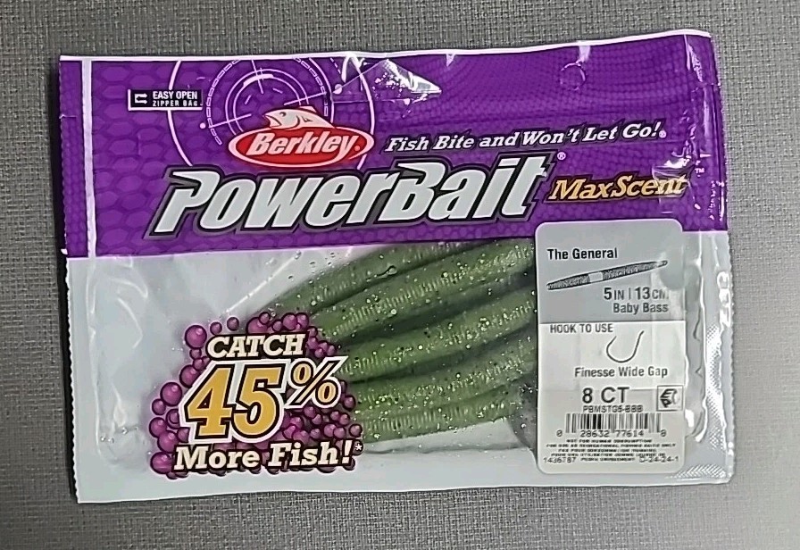 Berkley PowerBait Maxscent The General Stick Bait 5" Baby Bass 8/Pk PBMSTG5-BBB