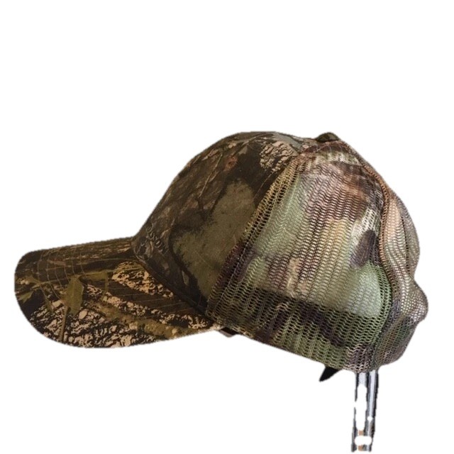 Mossy Oak Camo Fishing Hat Mesh Back Adj Hunting Hat Signature Panel Cap