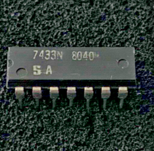 Signetics 7433N quadruple 2-input positive-NOR buffers open coIlector outs IC