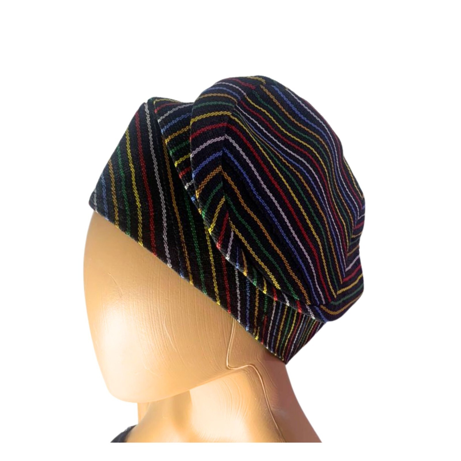 Aso Oke Traditional Yoruba Men Kufi Hat, Hand-woven African Wedding Skull Cap