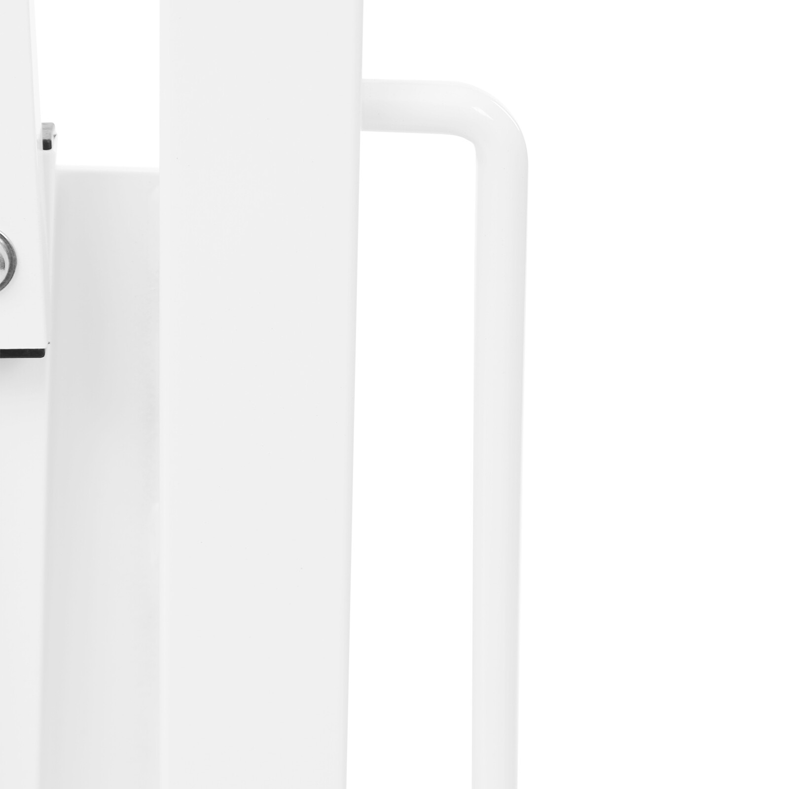 Mobile Expandable Folding Gate White Diamond 540×45×102cm Lockable Wheels