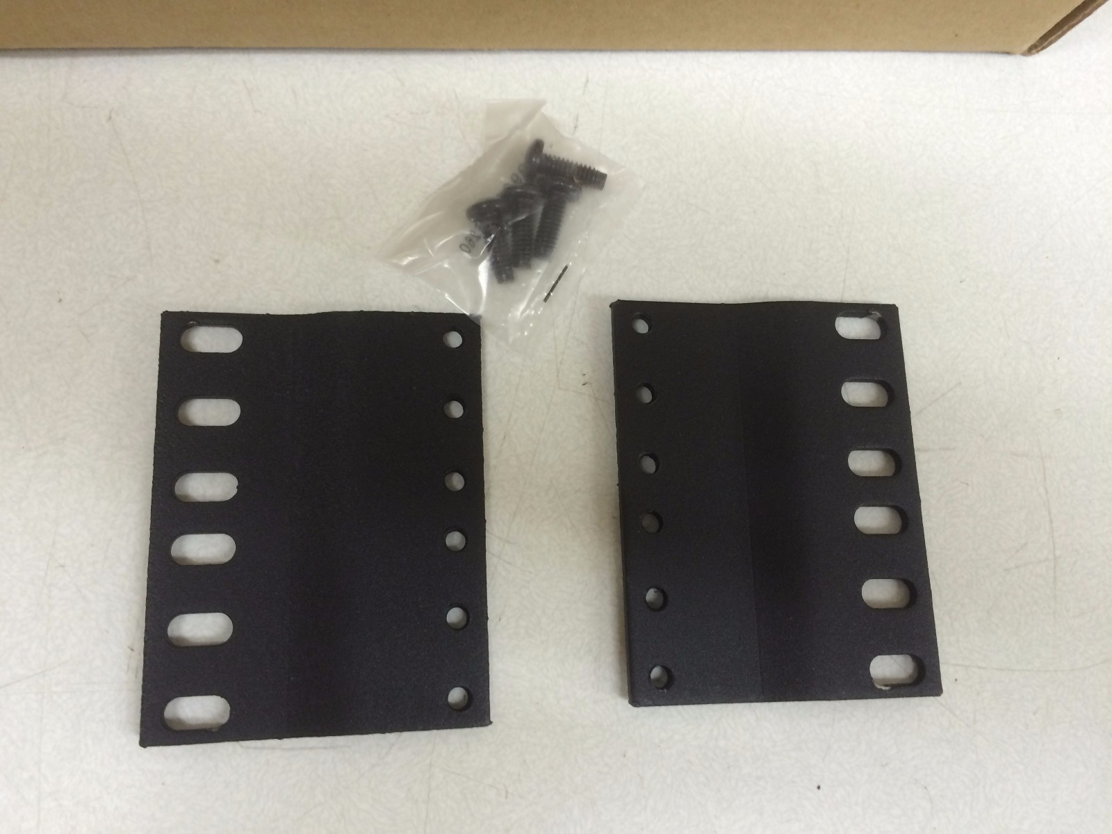 Pair Cooper B-Line 2U x 1.75" Rack Panel Adapter Plate SB576A02FB Flat Black