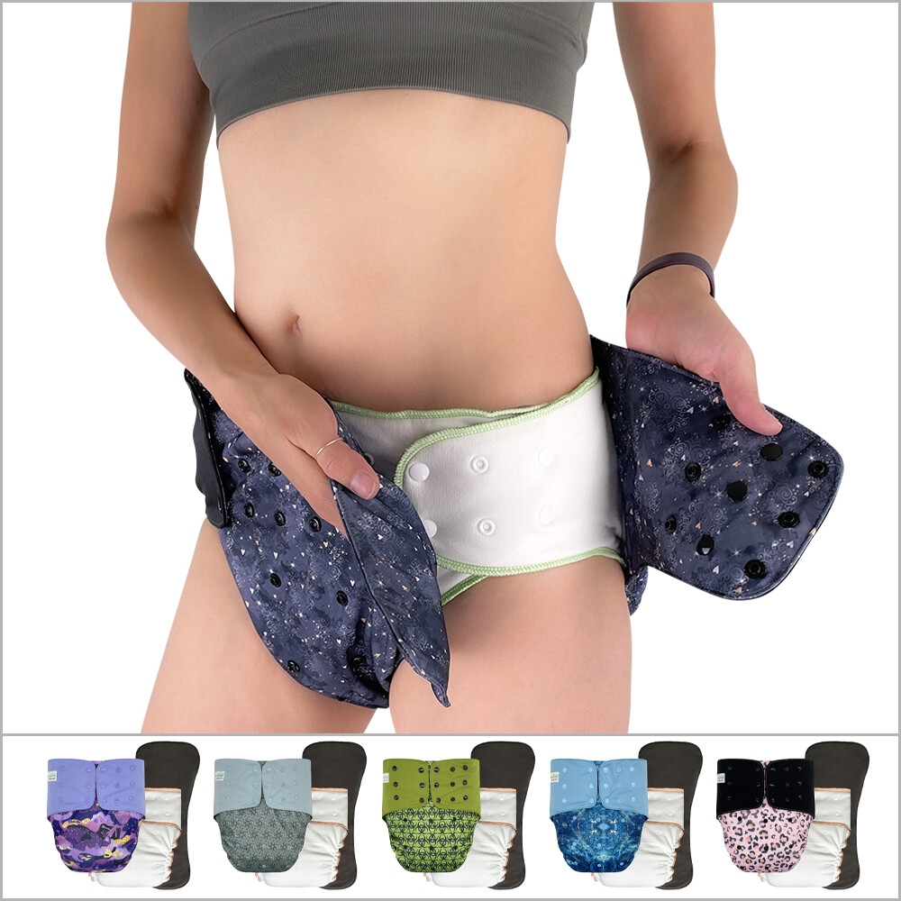 ECOABLE Cloth Diaper Cover 2.0 with Fitted and Insert for Special Needs Adults
