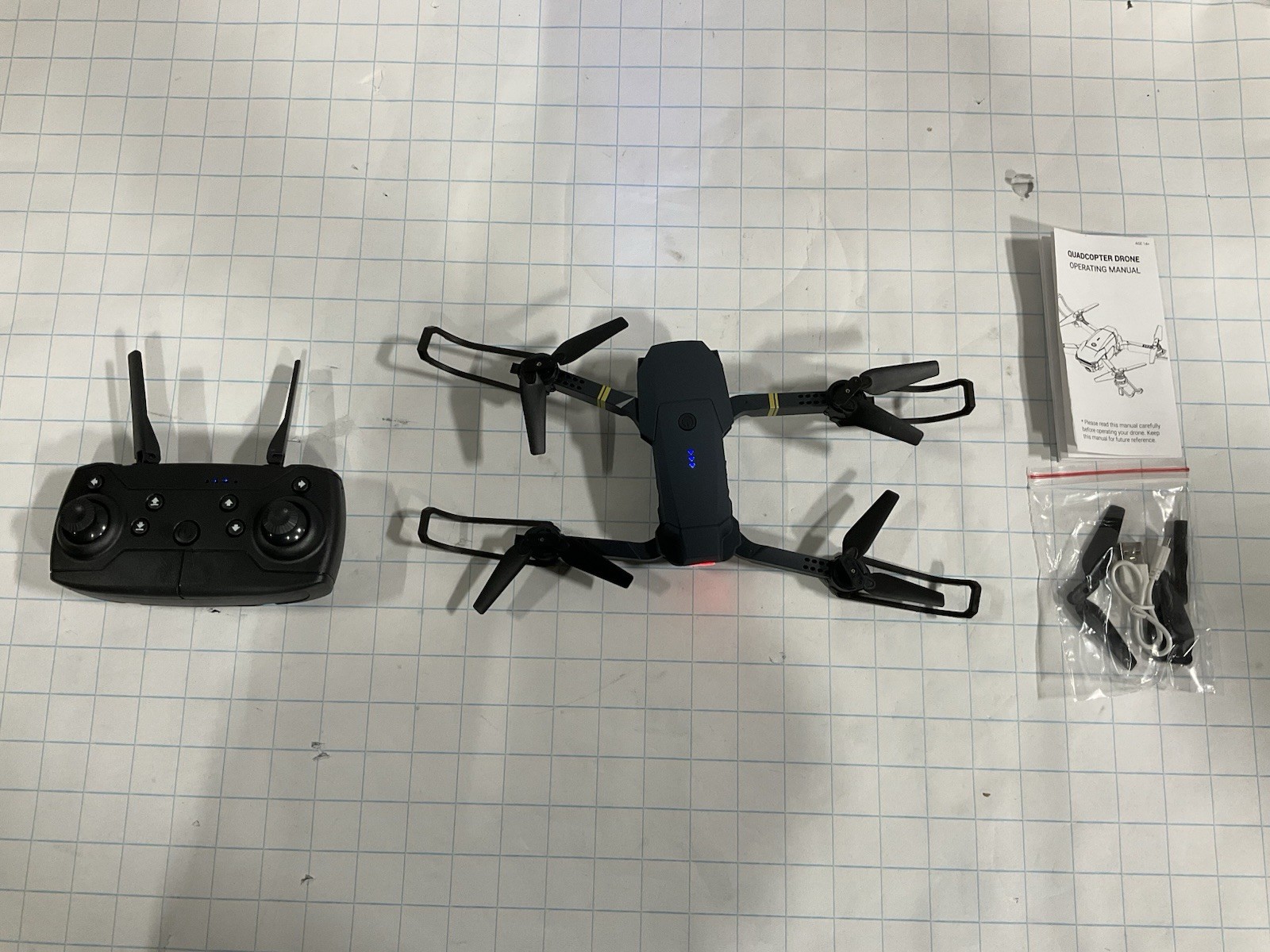 Quadcopter Drone with camera - record live HD video with 120 degrees vision