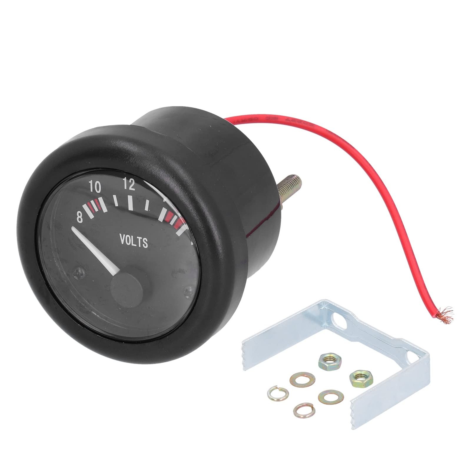 Marine Voltage Meter, 12V, 52mm, Waterproof, IP67, LED Digital Display, Vol...