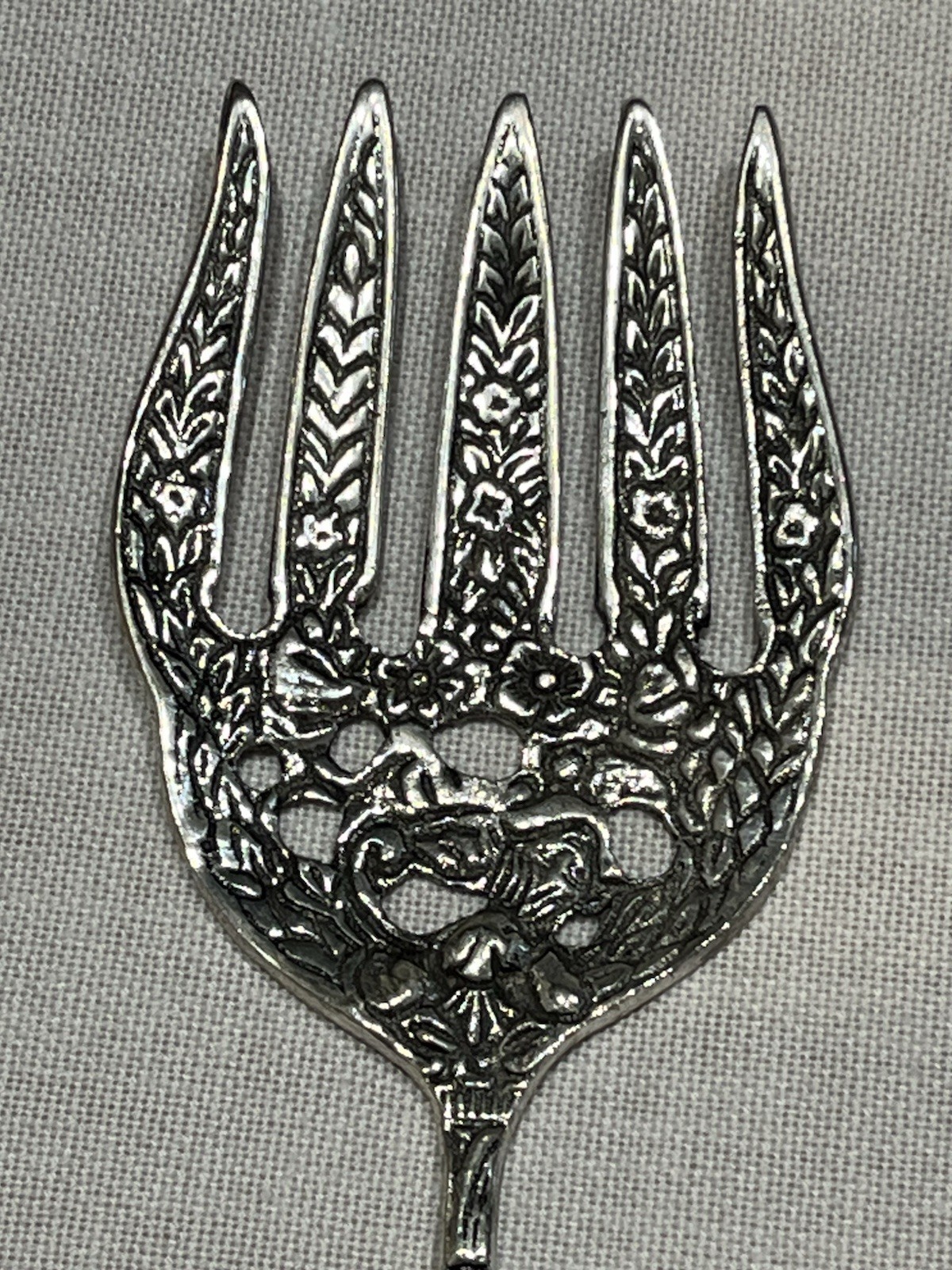 Vintage Ornate Salad Serving Set Large Spoon Fork