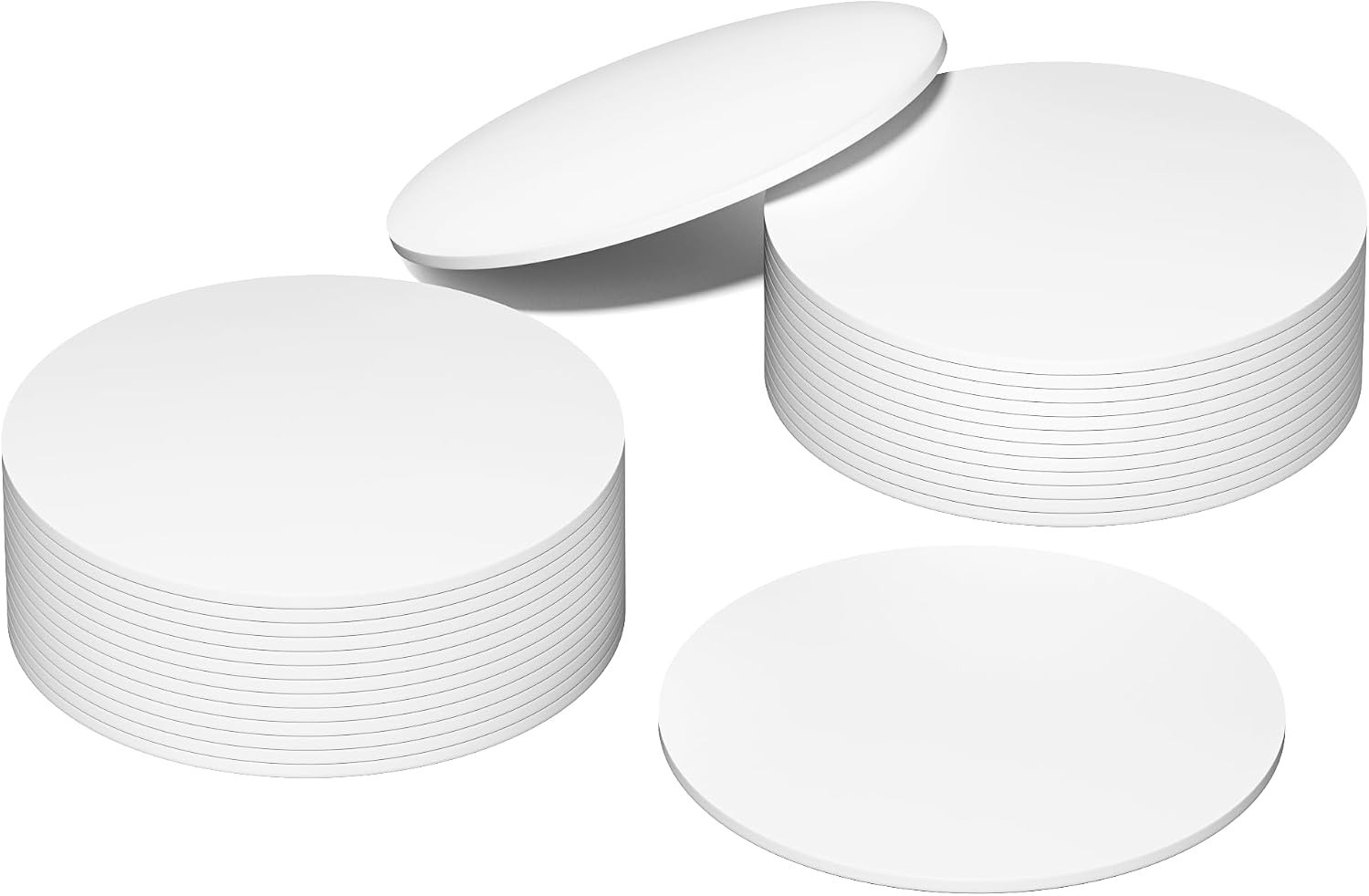 50PCS NFC Tags NTAG215 NFC Cards, Round NFC 215 Tags PVC White Coin Cards 25m...