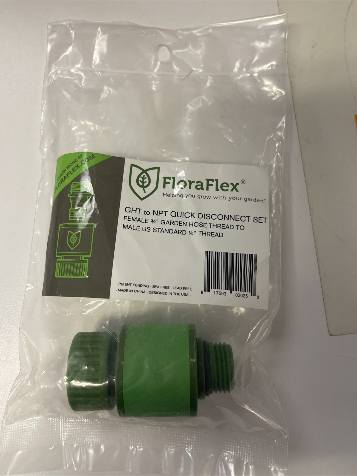 FloraFlex™ GHT to NPT Quick Disconnect Set