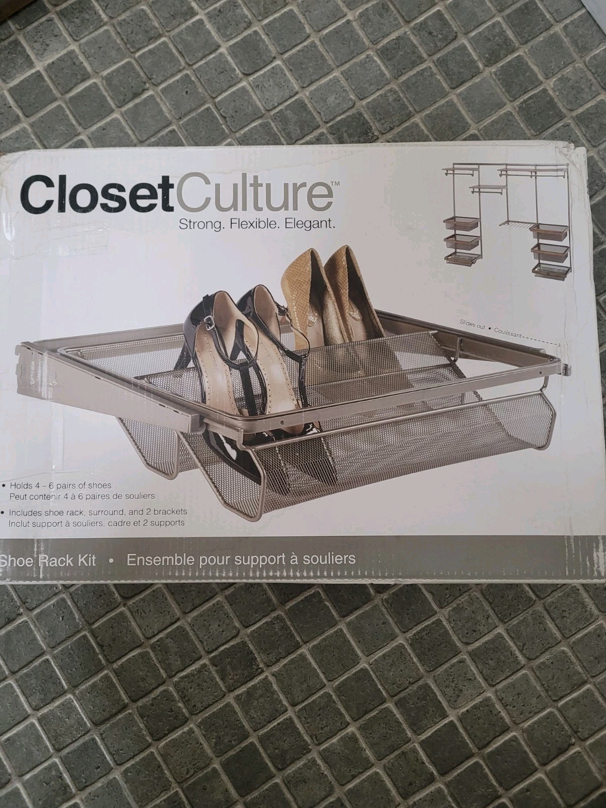 Closet Culture by Knape & Vogt 5.25 in. H x 23.50 in. W x 17.00 in. D Champagne