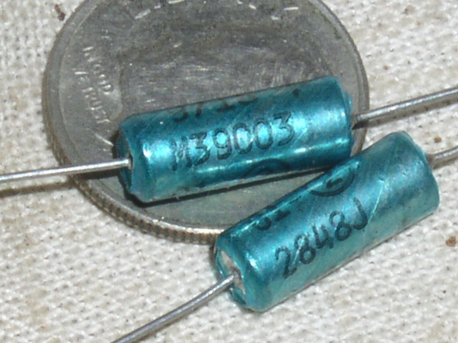 2 CSR13 M39003/01-2848 J AXIAL MILITARY CAPACITOR 4.7UF 50V 50 VOLT 4.7MFD USA