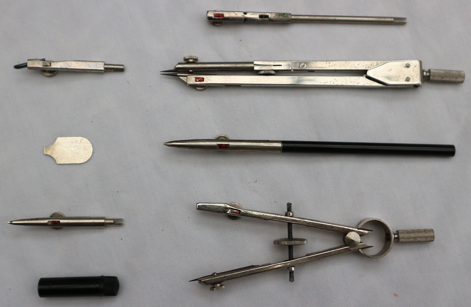 Vintage TECHNICAL B201 Technical Drawing Instrument Set + Felt Lined Hard Case