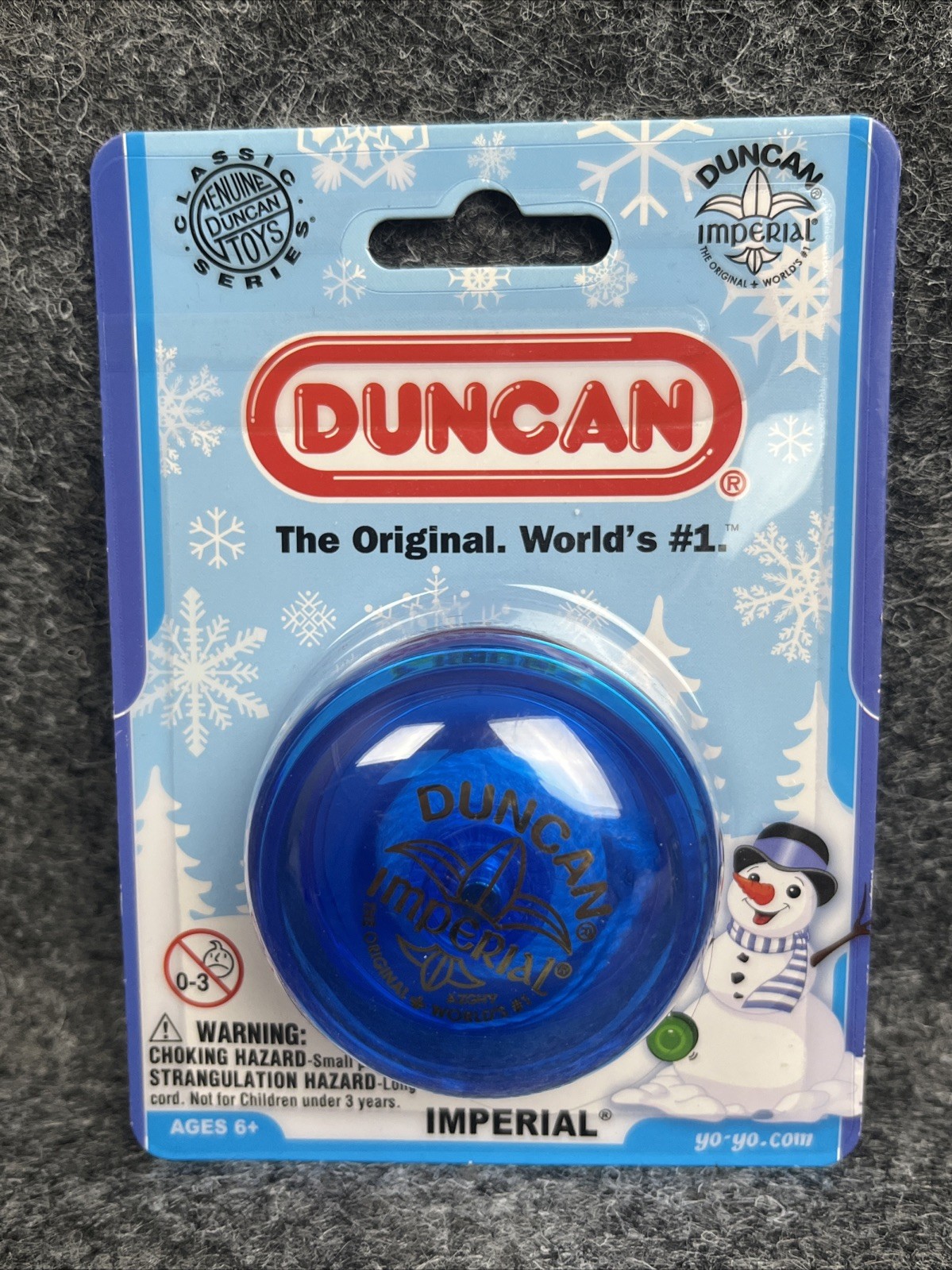 Duncan Imperial Yo Yo  Genuine Original See Thru Transparent Blue. New Sealed.