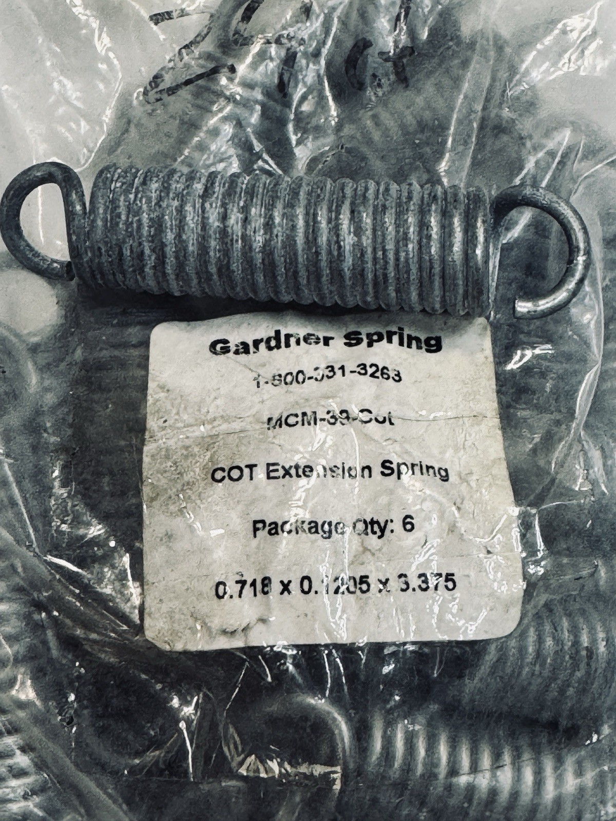 Lot of 24 Steel Gardner Spring MCM-39 Cot Extension 0.718 OD x 0.1205 x 3-3/8"
