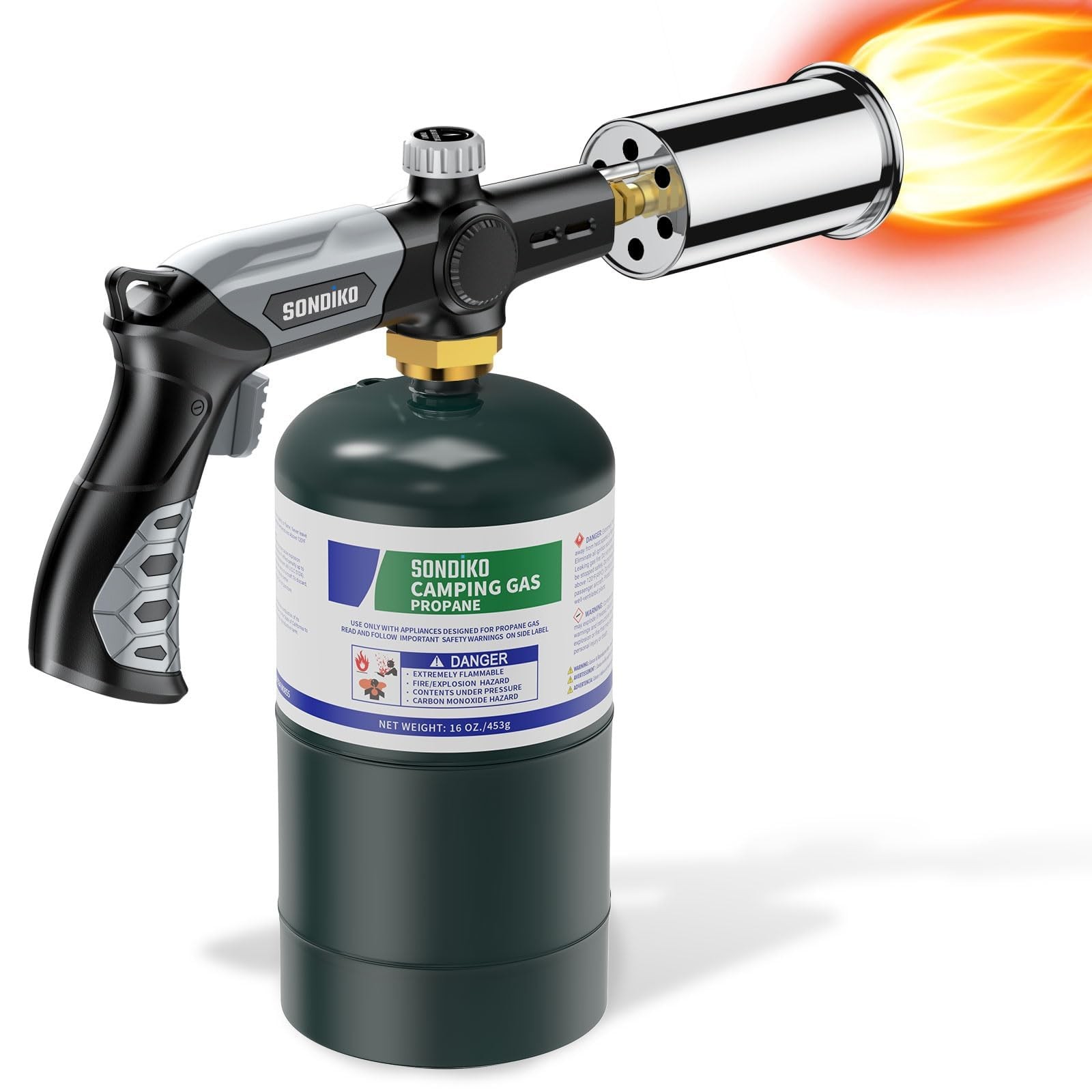 Sondiko Powerful Grill & Cooking Propane Torch L8010, Sous Large 3, Black