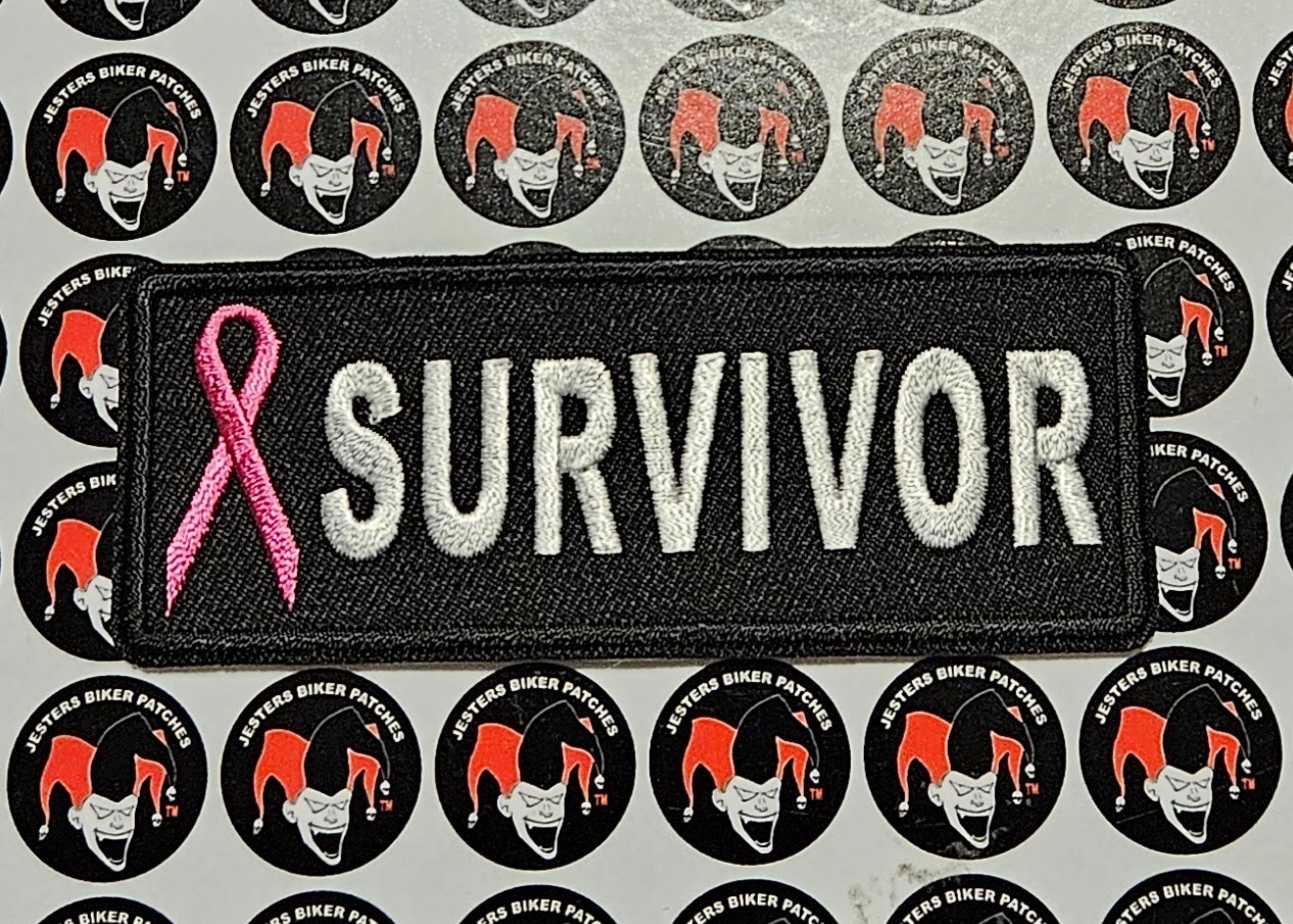Cancer Survivor Pink Ribbon Embroidered Patch RBN001