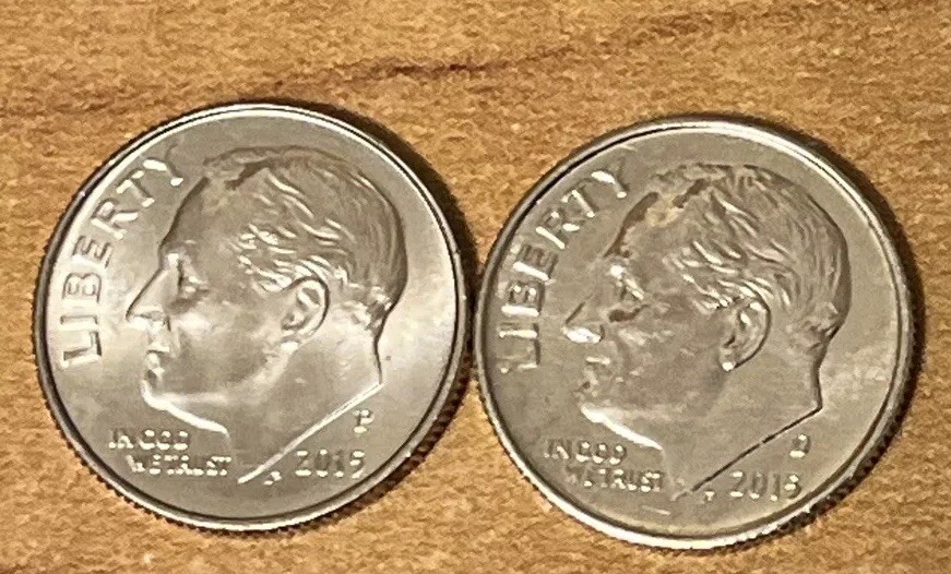 2015 P & D Roosevelt Dimes BU UNC. ( set of 2 )