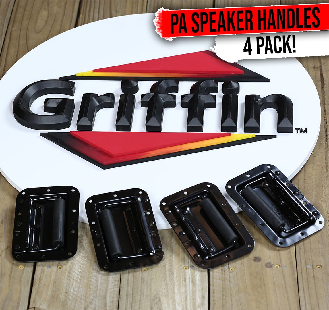 PA Speaker Cabinet Handles - Recessed Metal Flip Spring Road Flight Trunk Case