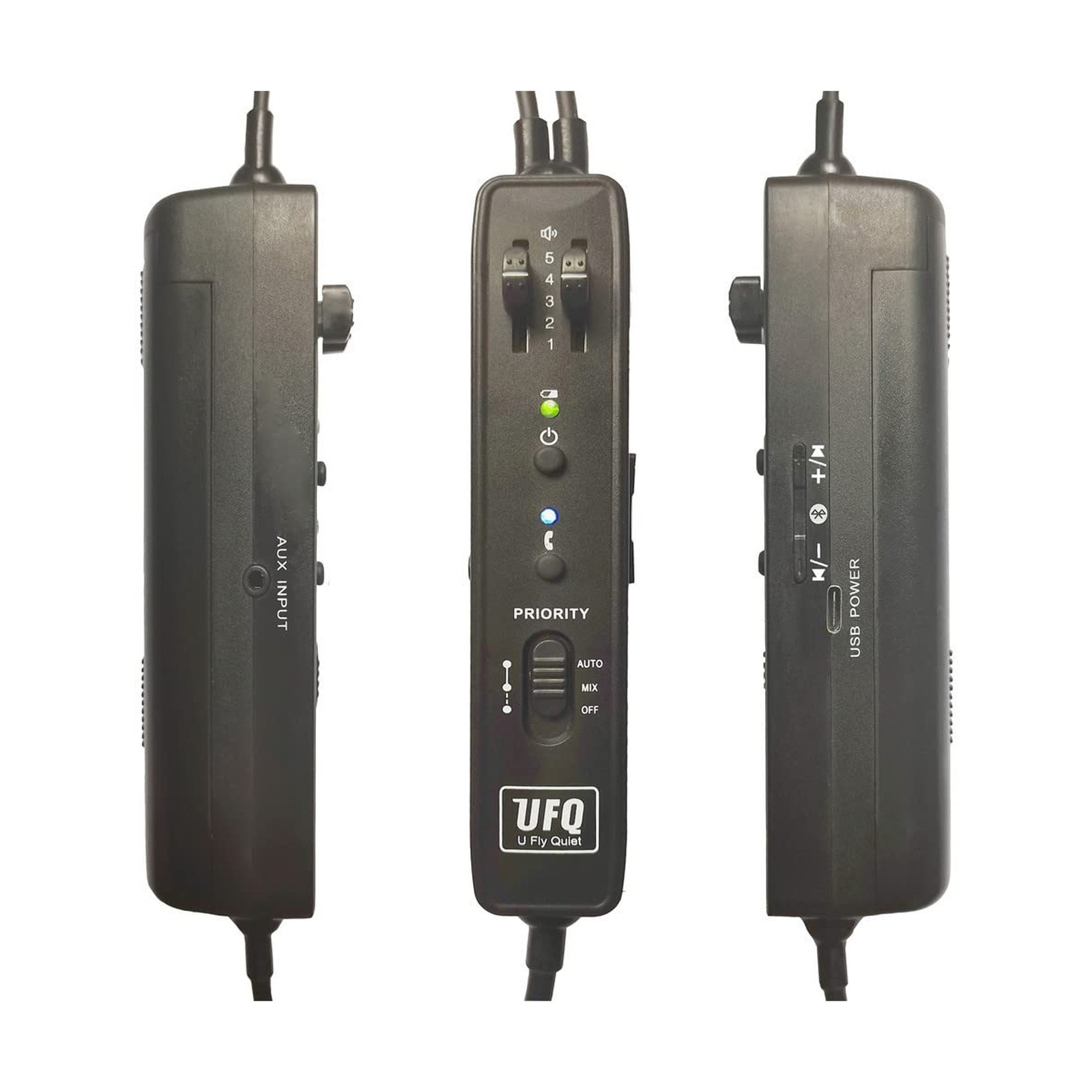 UFQ BT-Link Aviation Headset Bluetooth Adapter-Turn Any Non-Bluetooth Pilot H...