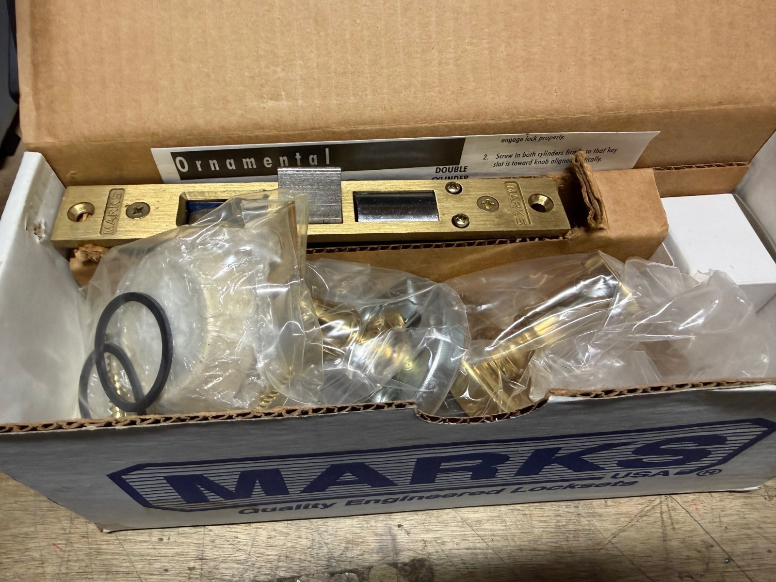 Marks 9225AC Ornamental Mortise Lock Polished Brass Left Hand Reverse (LHR)