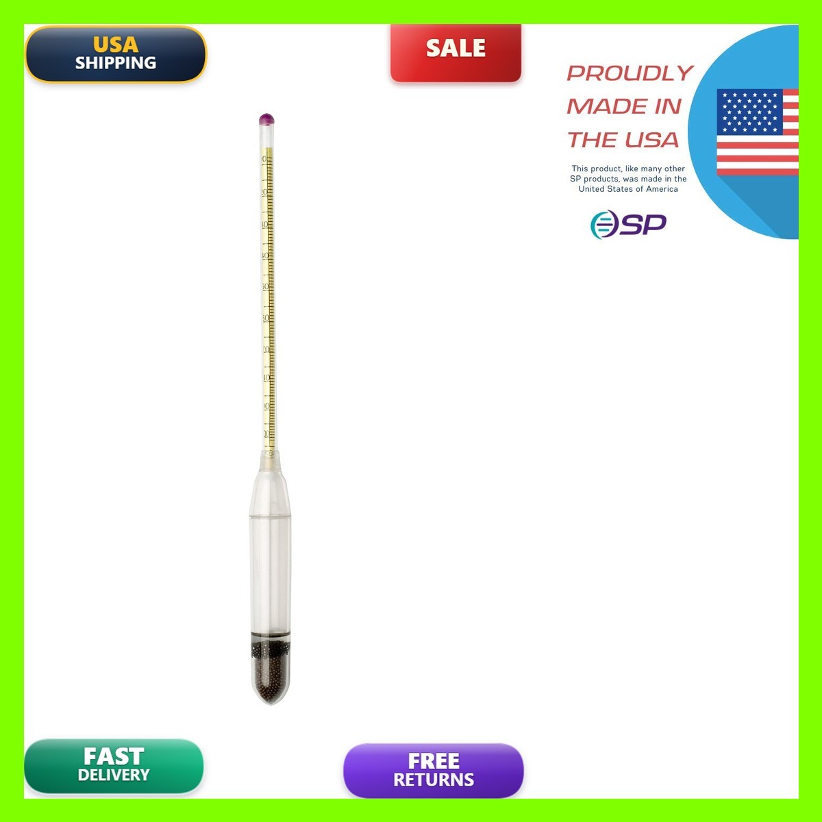 H-B DURAC 0.920/1.080 Specific Gravity Shatterproof Hydrometer B61800-0100