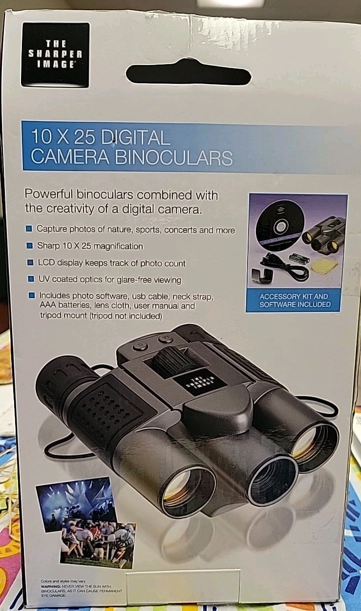 The Sharper Image 10x25 Digital Camera Binoculars