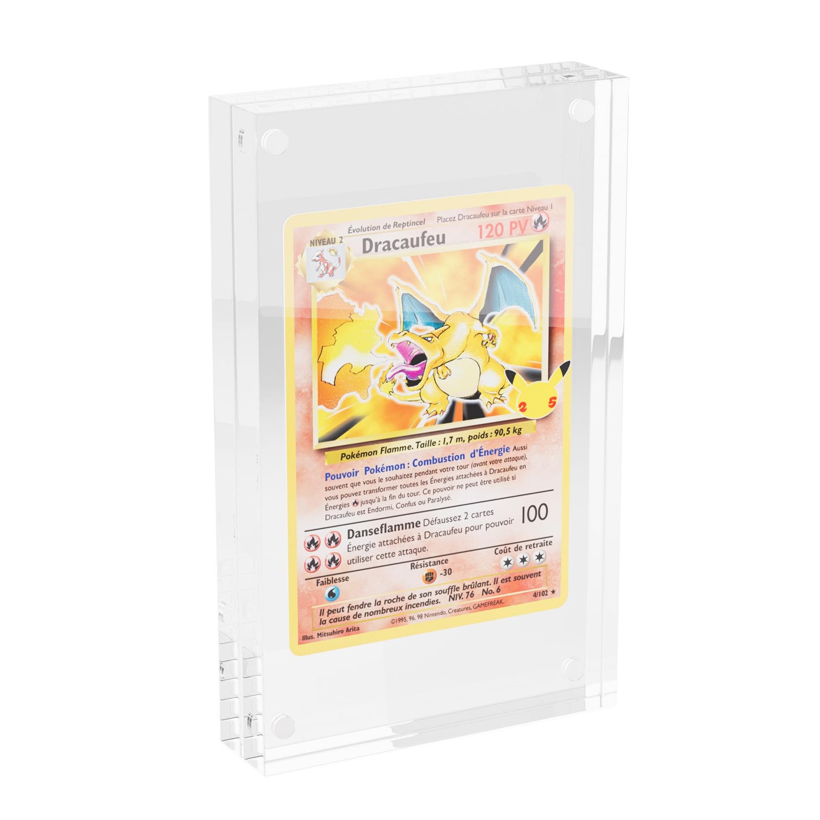 Single Card Display Case, Transparent Card Display Clear Card Stands, 35PT Acryl