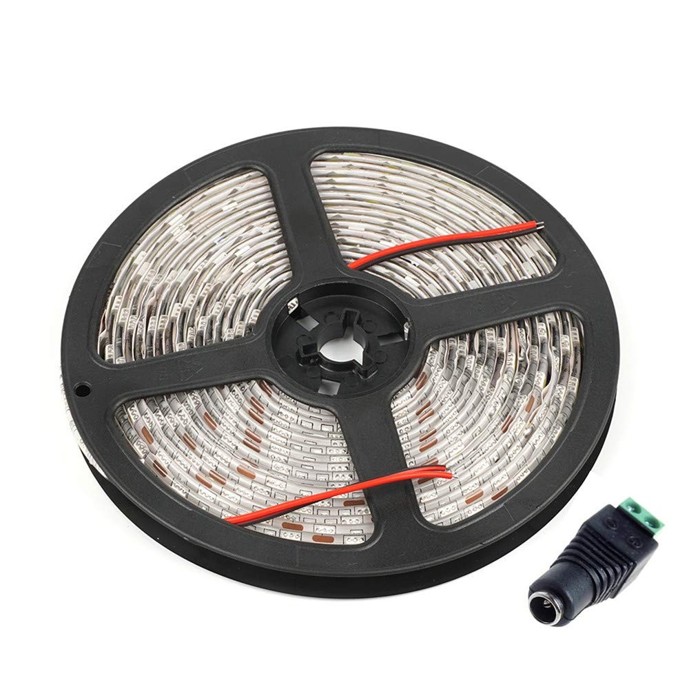 Velain 12V LED Strip Light Warm White,16.4ft Waterproof Flexible Rope Light, ...