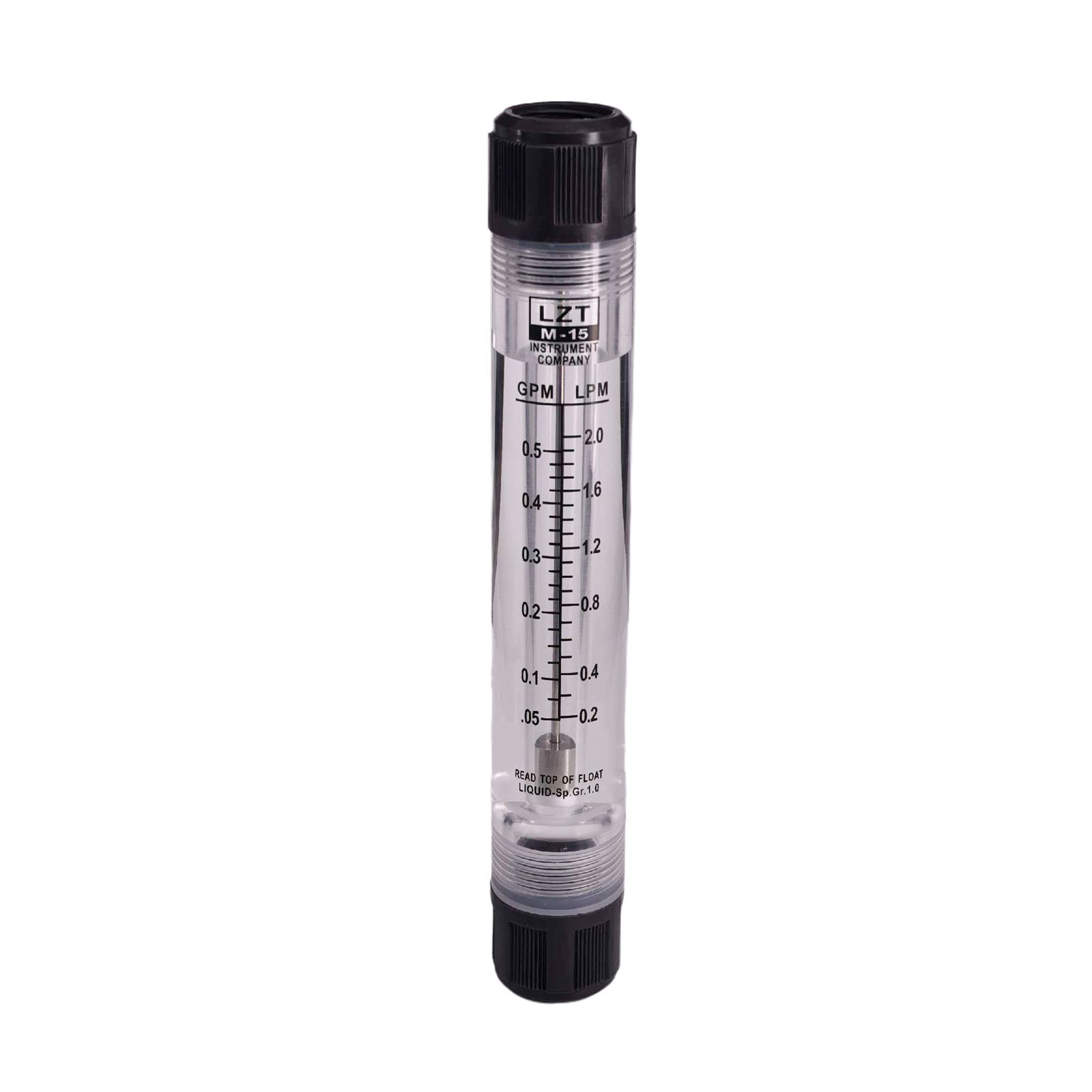 0.2-18 LPM 1/2" BSP Female PMMA Liquid Flowmeter Flow Meter Rotameter LZM-15G