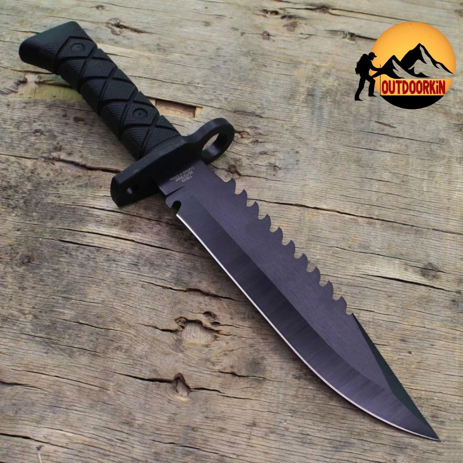 13.5" MILITARY Tactical Combat BOWIE Knife FIXED BLADE Hunting SURVIVAL + Sheath