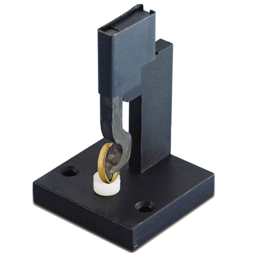 Ring Stamping Holder Tool Jewelry Metal Stamp Fixture Bench Press w/ Nylon Anvil