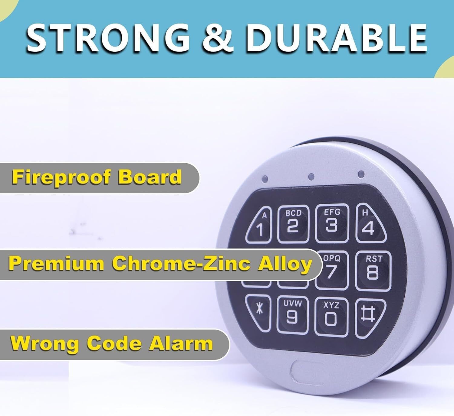 Replace La Gard Gun Safe Lock Electronic Solenoid Lock & 2 Override Keys .