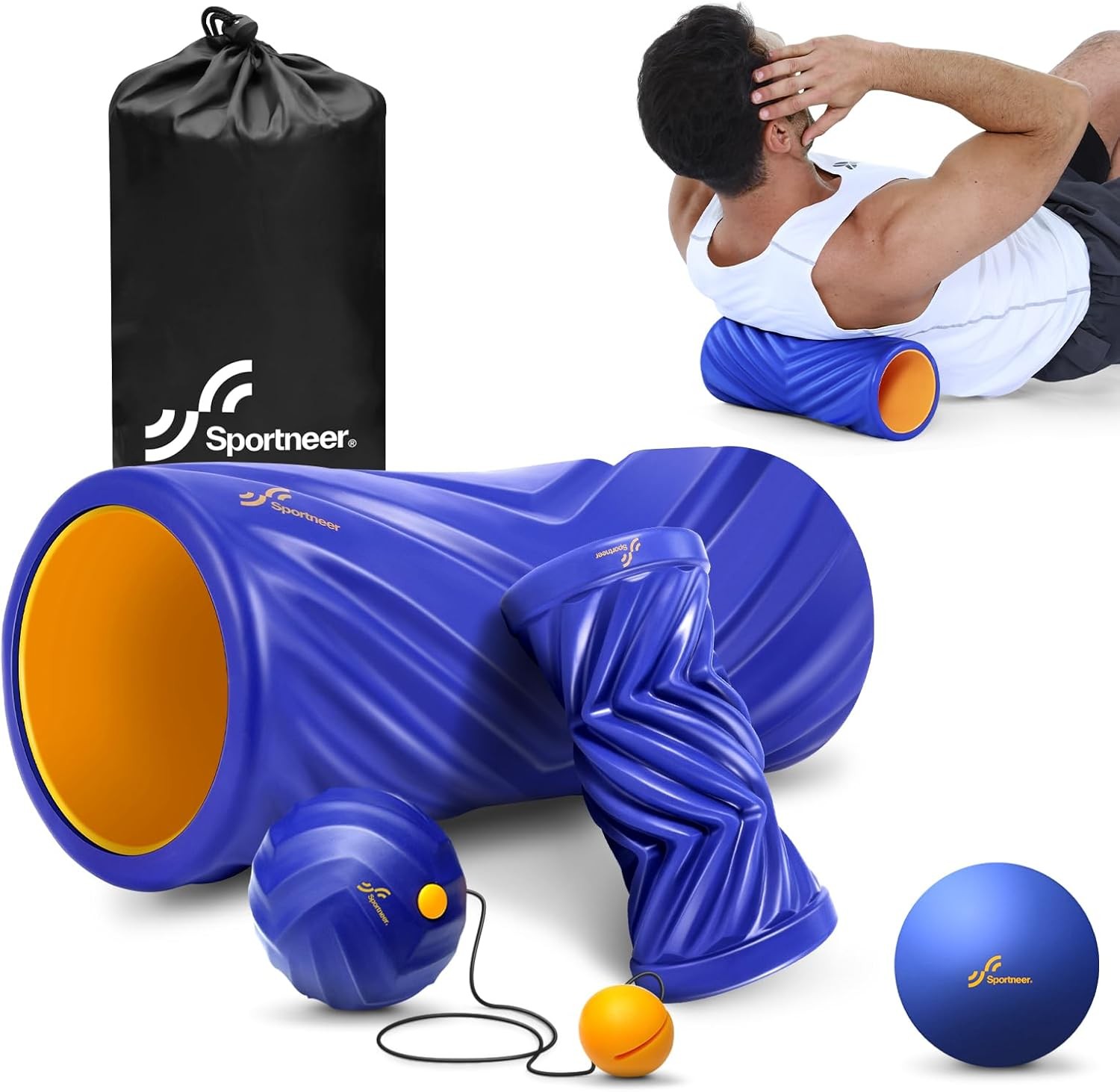 4-in-1 Pilates Foam Roller Muscle Relaxation Full Body Kit