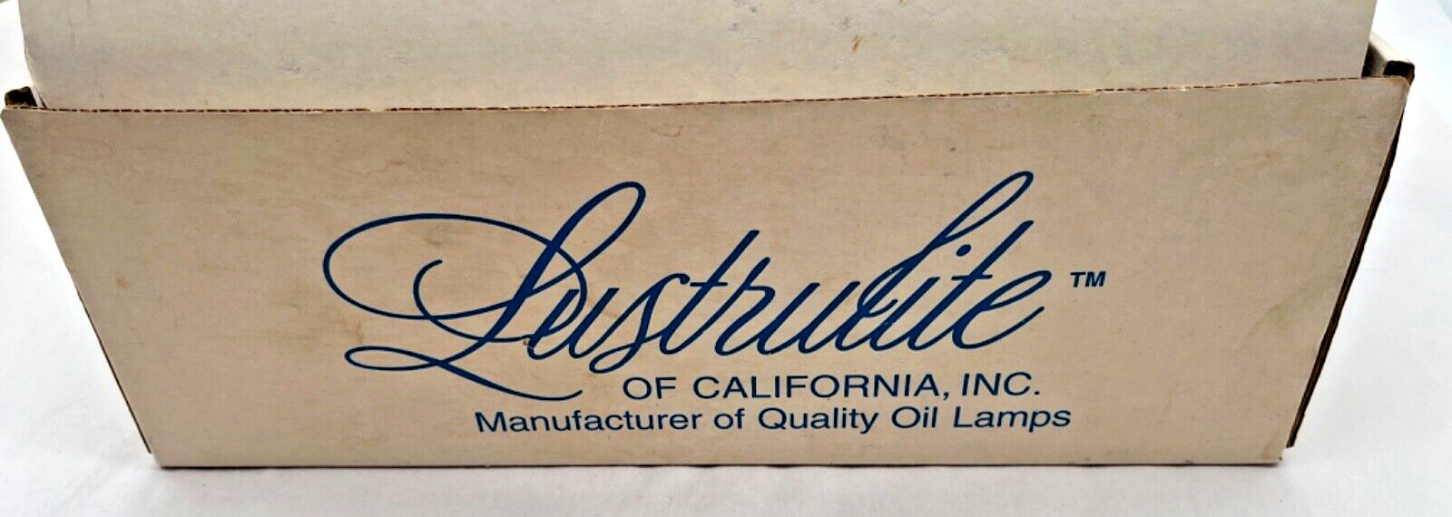 Lustrulite USA Mouth Blown Oil Lamp 15 3/4" Tall , New Old Stock (9125)