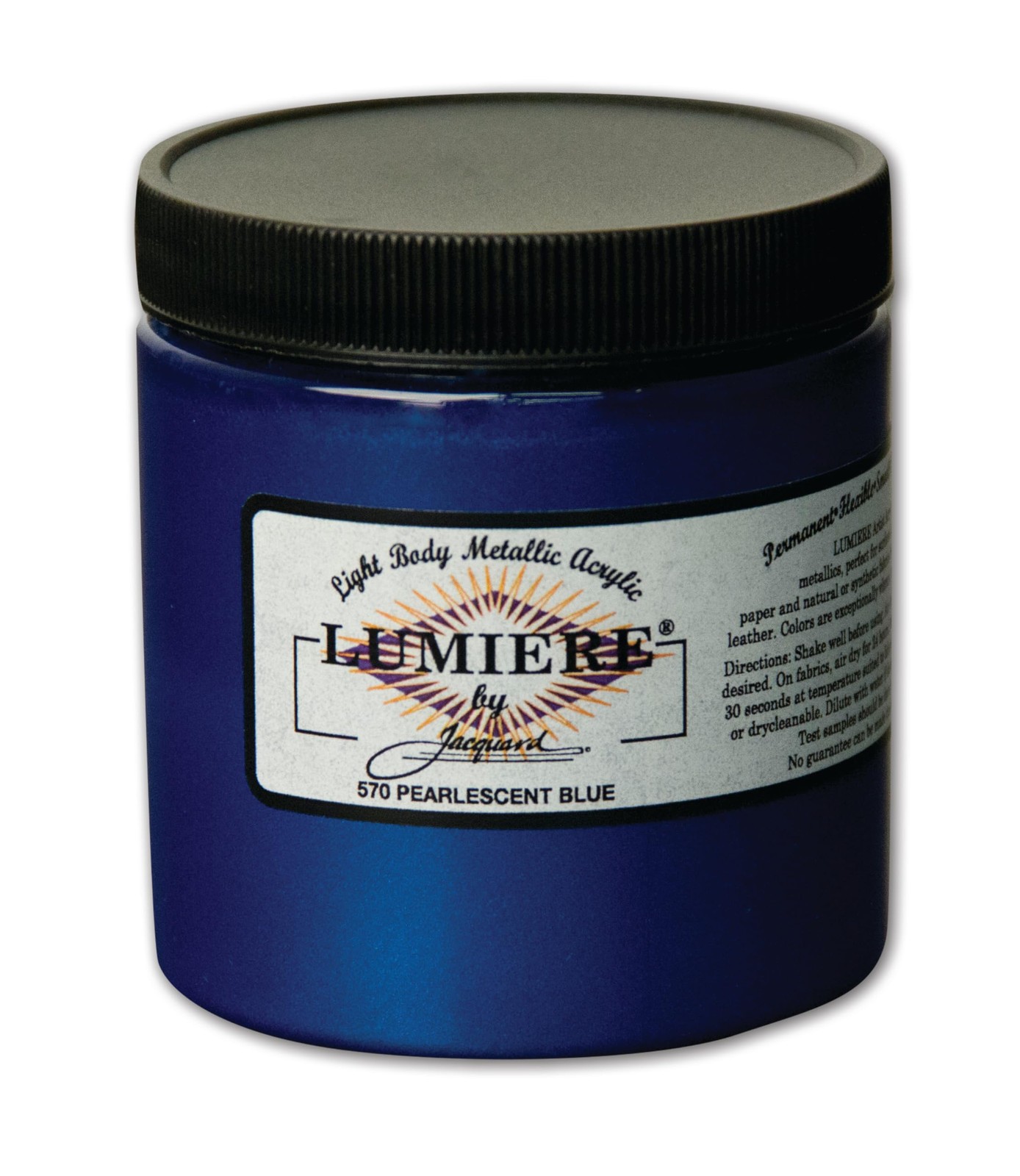 Jacquard Lumiere Paint - Pearlescent Blue 8 oz.,Fabric Paints & Markers
