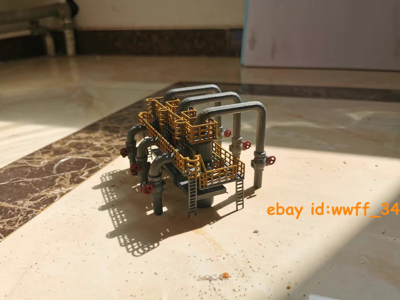 Ho Scale 1/87 Factory Equipment Chemical Industry Diversion Valve Finished Model