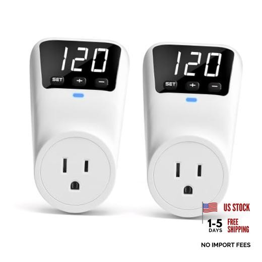 Surge Protector, 1800W Wall Surge Protector for Refrigerator, TV, 120V-2 Pack