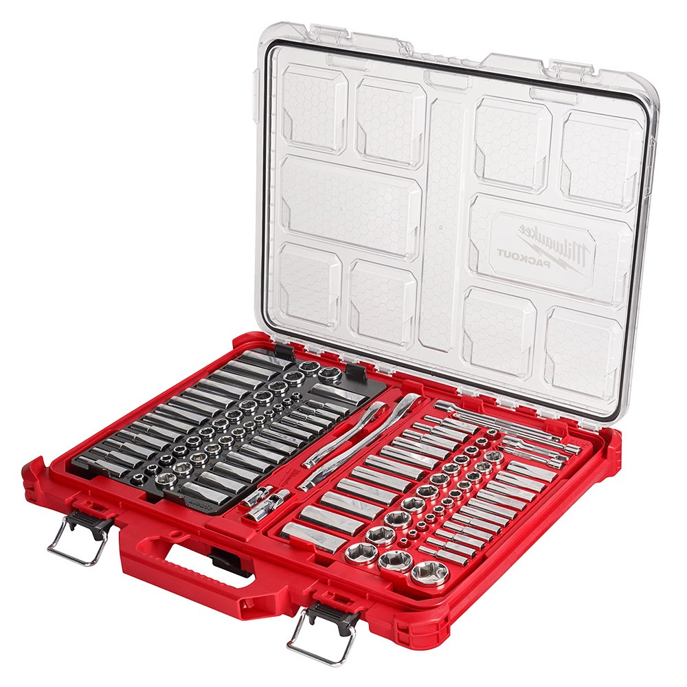 Milwaukee  48-22-9486 1/4" & 3/8” 106pc Ratchet & Socket Set w/PACKOUT Organizer