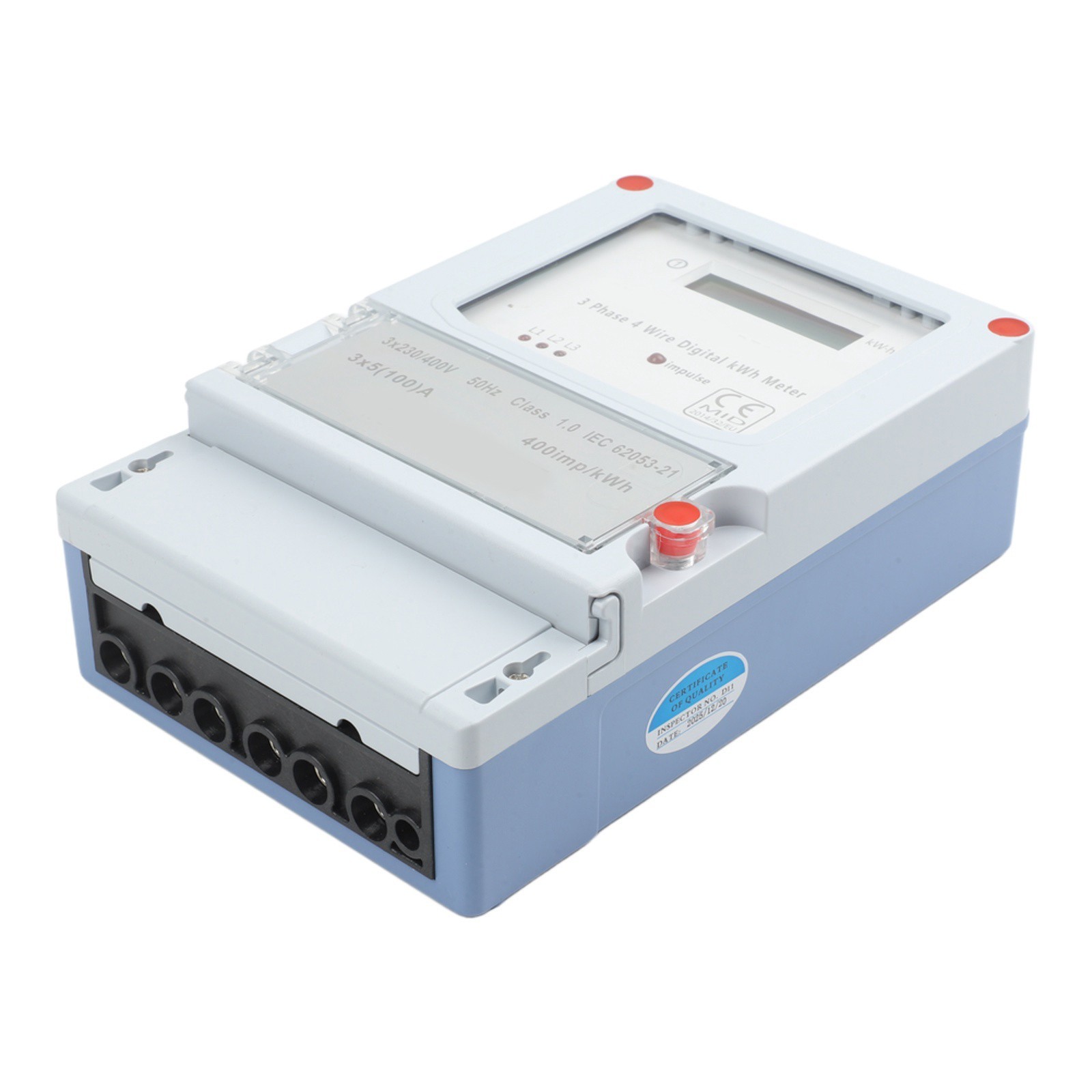 100A Capacity LCD Energy Meter Three Phase Meter Residential Application
