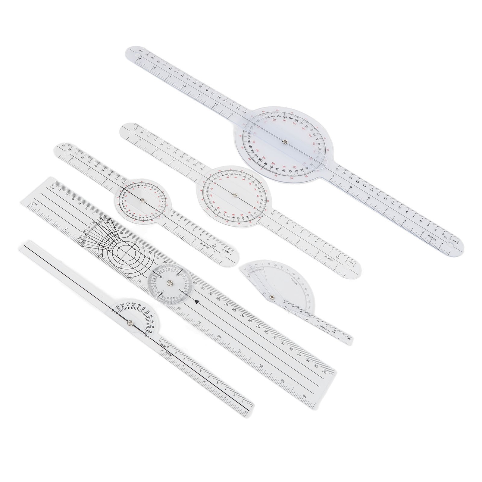 6Pcs Spinal Goniometer Joint Angle Protractor Ruler For Joint Recovery
