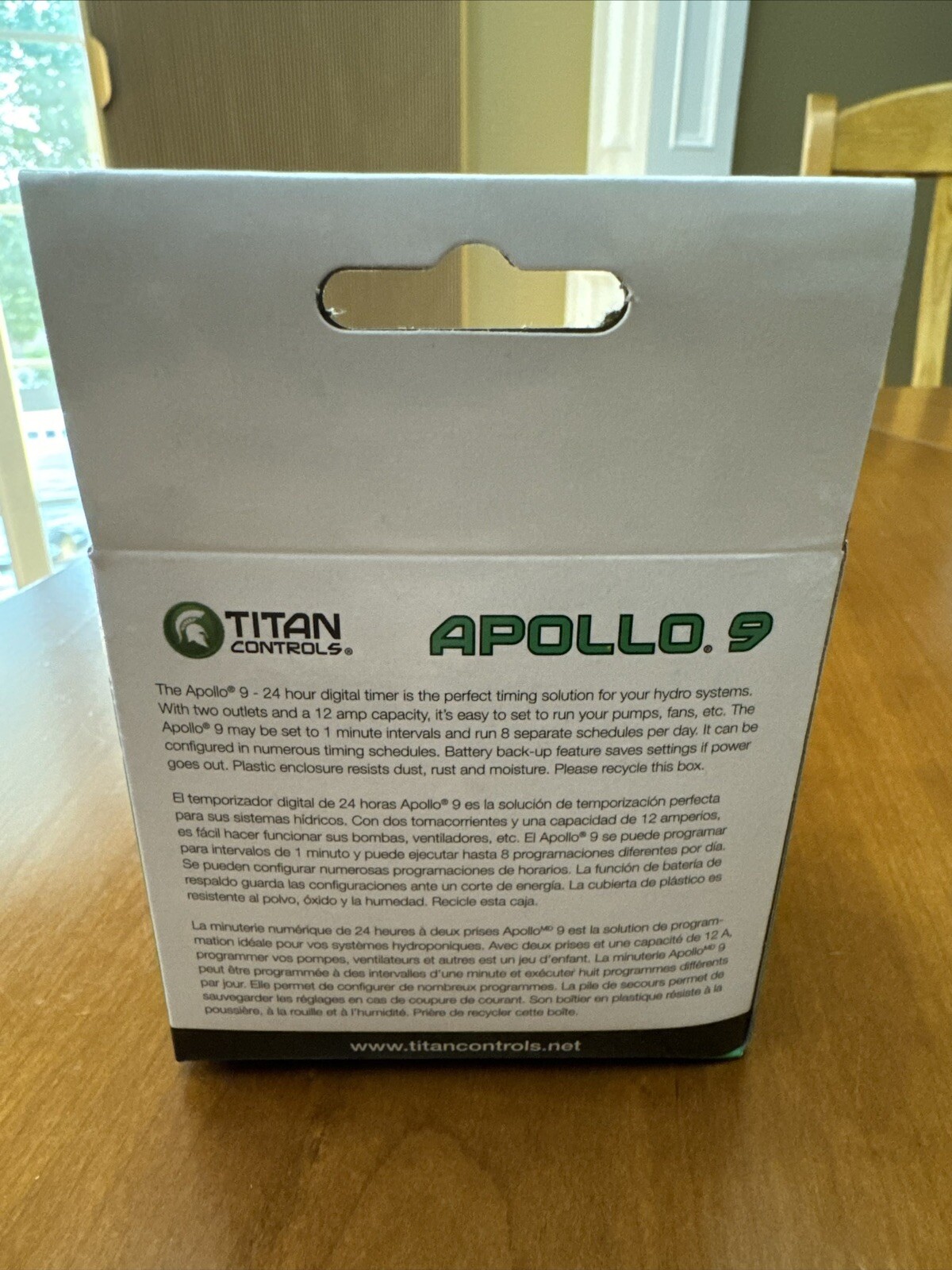 Titan Controls Apollo 9 - Two Outlet 24 Hour Digital Timer Hydroponics